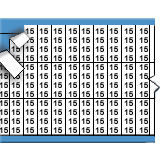 Solid Letters & Numbers Miniature Wire Marker Card (Black on White; 15; Solid Letters & Numbers)