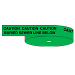 Identoline® Underground Warning Tape - Sewer (CAUTION: BURIED SEWER LINE BELOW; Sewer)