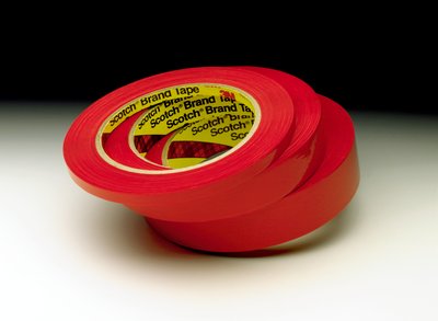 Scotch(R) Cellophane Tape 650 Red, 1 1/2 in x 72 yd, 12 per box 2 boxes per case Boxed