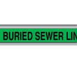 Detectable Identoline® Warning Tape - Sewer (CAUTION: BURIED SEWER LINE BELOW; Sewer)