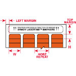 image of Laser Printable Labels (B-652; Amber; Matte; 0.250" (6.35 mm); 2.000" (50.80 mm))