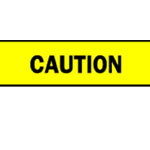 image of Barricade Tape (B-912; Black on Yellow; English; CAUTION; Polyethylene)