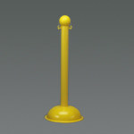 image of Bradylink® Solid Color Warning Posts - Large (Yellow; Polyethylene Base and Top, Polystyrene Post)