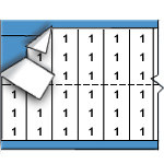 image of Solid Numbers Wire Marker Card (B-500; Black on White; 1; 0.75" (19 mm); Matte Repositionable Vinyl Cloth)