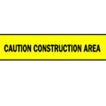 image of Barricade Tape (B-912; Black on Yellow; English; CAUTION CONSTRUCTION AREA)