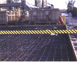 image of Barricade Tape (B-912; Black on Yellow; (black & yellow diagonal warning stripes))