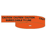 image of Identoline® Underground Warning Tape - Cable T.V. (CAUTION: BURIED CABLE T.V. LINE BELOW; Cable T.V)