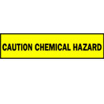 image of Barricade Tape (B-912; Black on Yellow; English; CAUTION CHEMICAL HAZARD)