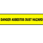 image of Barricade Tape (B-912; Black on Yellow; English; DANGER ASBESTOS DUST HAZARD)