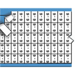 image of Micro Solid Numbers Wire Marker Card (6; Solid Numbers)