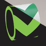 image of Glow-in-the-Dark Arrow Tape (B-324; Green and Phosphorescent; (green v-style arrow on phosphorescent))