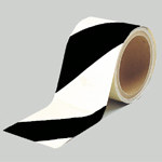 image of Warning Stripe & Check Tape (B-950; Black and White; (black & white diagonal stripes))