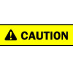 image of Reinforced Barricade Tape (Black on Yellow; English; CAUTION; 3" W x 500' L)