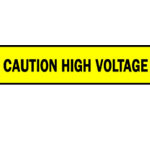 image of Barricade Tape (B-912; Black on Yellow; English; CAUTION HIGH VOLTAGE)