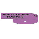 image of Identoline® Underground Warning Tape - Reclaimed Water (CAUTION: BURIED RECLAIMED WATER LINE BELOW; Reclaimed Water)