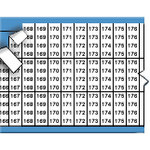 image of Consecutive Letters & Numbers Repeated Wire Marker Card (Black on White; 166-198; Consecutive Letters & Numbers Repeated)