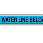 image of Detectable Identoline® Warning Tape - Water (CAUTION: BURIED WATER LINE BELOW; Water)