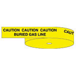 image of Identoline® Underground Warning Tape - Gas (CAUTION: BURIED GAS LINE BELOW; Gas)