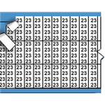 image of Solid Letters & Numbers Miniature Wire Marker Card (Black on White; 23; Solid Letters & Numbers)