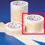 image of Circular Masks (B-540; Beige Creped Masking Tape; 1.500" (38.10 mm) Diameter)