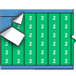 image of Solid Numbers Wire Marker Card - White on Green (B-500; White on Green; 2; 1.50" (38 mm); Matte Repositionable Vinyl Cloth)