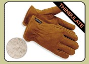 image of Red Steer 55130 LG THINSULATE LINED SUEDE COWHIDE - LG