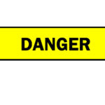 image of Barricade Tape (B-912; Black on Yellow; English; DANGER; Polyethylene)