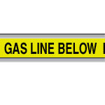 image of Detectable Identoline® Warning Tape - Gas (CAUTION: BURIED GAS LINE BELOW; Gas)