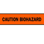 image of Barricade Tape (B-912; Black on Orange; English; CAUTION BIOHAZARD)