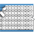 image of Micro Consecutive Numbers Repeated Wire Marker Card (0-49; Consecutive Numbers Repeated)