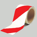 image of Warning Stripe & Check Tape (B-950; Red and White; (red & white diagonal stripes))