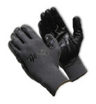 image of G-Tek® Value & Performance, Economy Grade Black Foam Nitrile, Coated Palm & Finger Tips, Gray Seamless Knit Nylon Liner, X-Small