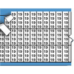 image of Solid Letters & Numbers Miniature Wire Marker Card (Black on White; 19; Solid Letters & Numbers)