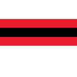 image of Woven Barricade Tape (B-903; Black and Red; (black & red horizontal warning stripes))
