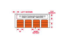 Laser Printable Labels (B-652; Amber; Matte; 0.250" (6.35 mm); 2.000" (50.80 mm)) main image