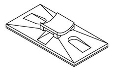 3M(TM) Cable Tie Base 06291, Adhesive Mount, Ivory/ABS, 1 in x 2 in, 250 per bag main image