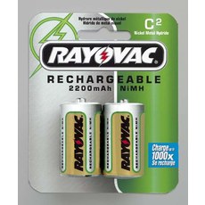 Rayovac NM714-2 Rechargeable NiMH C Size Carded 2 Pack main image