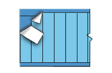 NEMA Color Wire Marker Card - Solid Light Blue (B-500; Light Blue; 1.50" (38 mm); Matte Repositionable Vinyl Cloth) main image