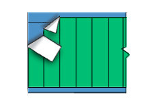 NEMA Color Wire Marker Card - Solid Dark Green (B-500; Dark Green; 1.50" (38 mm); Matte Repositionable Vinyl Cloth) main image