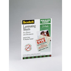 Scotch(R) Laminating Sheets LS854-25M, Matte Finish main image