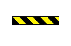 Barricade Tape (B-912; Black on Yellow; (black & yellow diagonal warning stripes)) main image
