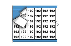 Solid Numbers Wire Marker Card (B-500; Black on White; 192; 1.50" (38 mm); Matte Repositionable Vinyl Cloth) main image