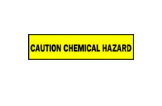 Barricade Tape (B-912; Black on Yellow; English; CAUTION CHEMICAL HAZARD) main image
