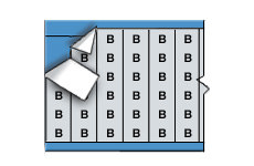Solid Letters Wire Marker Card (B-184; Black on Silver; B; 1.50" (38 mm); Abrasion Resistant Silver Aluminum Foil) main image