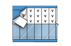 Self-Laminating Solid Letters Wire Marker Card (B-292; Black on White; V; 1.50" (38 mm); Self-Laminating Vinyl) main image