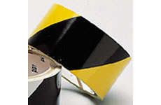 Reflective Stripes, Checks & Color Tape (B-957; Black and Yellow; (black & yellow diagonal stripes)) main image