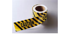 Striped Aisle Marking Tape (B-950; Black and Yellow; (black & yellow diagonal stripes)) main image
