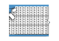 Solid Letters & Numbers Miniature Wire Marker Card (Black on White; 5; Solid Letters & Numbers) main image