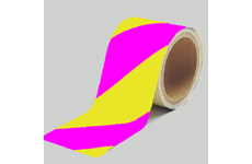 Warning Stripe & Check Tape (B-950; Magenta and Yellow; (magenta & yellow diagonal stripes)) main image