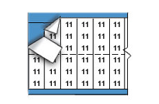 Solid Numbers Wire Marker Card (B-500; Black on White; 11; 0.75" (19 mm); Matte Repositionable Vinyl Cloth) main image